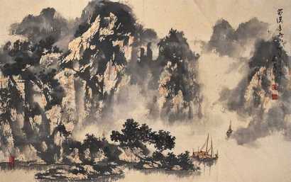 崔森茂 蜀山多奇峰 镜心